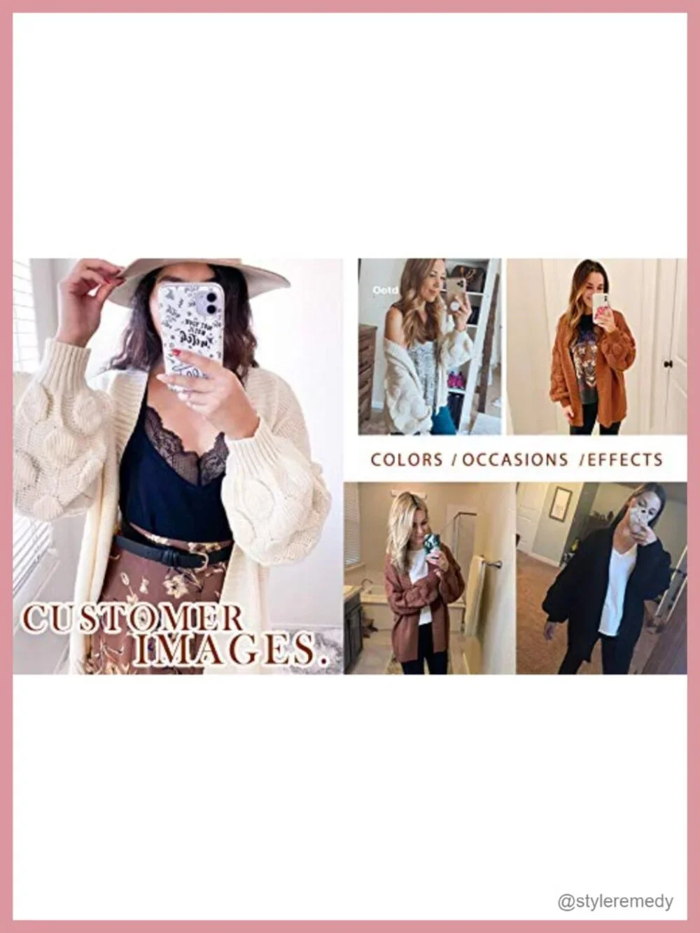 Oversized Knit Cardigan Long Sleeve Open Front Cable Knit Sweater Coat